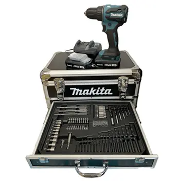 Makita akumulatorska bušilica-odvrtač 18V DDF490WVX7 – 65Nm, Basic 2x2.0Ah baterije, set pribora u koferu-1