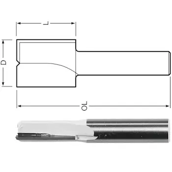 Makita ravno glodalo sa 2 zupca D-47684-1
