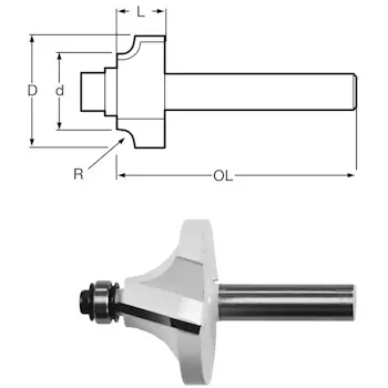 Makita okrugli rezač sa profilom D-48527-1