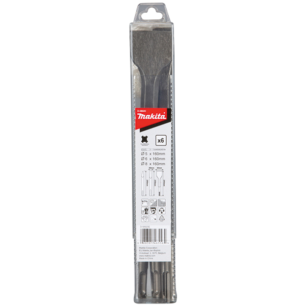 Makita SDS-Plus burgija i dleta od 6 komada D-58920 Makita SDS-Plus burgija i dleta od 6 komada D-58920