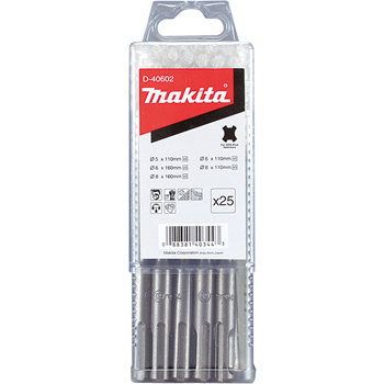 Makita SDS-Plus burgije komplet od 25 komada D-40602 Makita SDS-Plus burgije komplet od 25 komada D-40602
