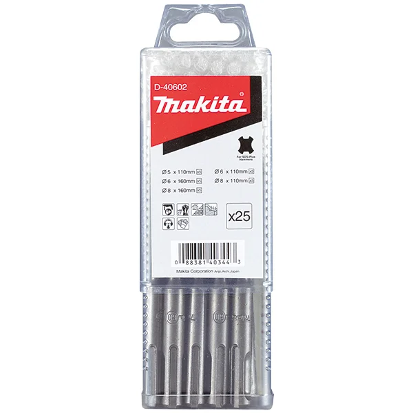 Makita SDS-Plus burgije komplet od 25 komada D-40602 Makita SDS-Plus burgije komplet od 25 komada D-40602