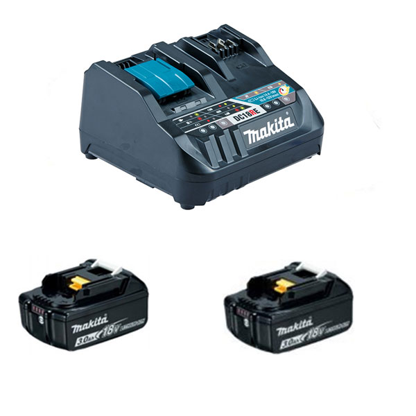 Makita set 7a (2 x BL1830B + DC18RE)