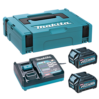 Makita XGT starter set - punjač + 2 baterije 40V 2,5Ah u Makpac koferu 191J81-6 Makita XGT starter set - punjač + 2 baterije 40V 2,5Ah u Makpac koferu 191J81-6