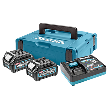 Makita XGT starter set - punjač + 2 baterije 40V 2,5Ah u Makpac koferu 191J81-6-1