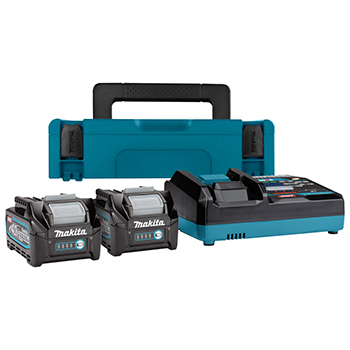 Makita XGT starter set - punjač + 2 baterije 40V 2,5Ah u Makpac koferu 191J81-6 Makita XGT starter set - punjač + 2 baterije 40V 2,5Ah u Makpac koferu 191J81-6