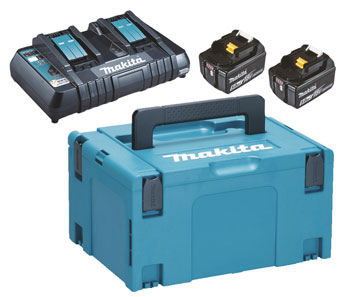 Makita set baterija i punjača u Makpac koferu 197629-2 (BL1850B x 2 + DC18RD)-1