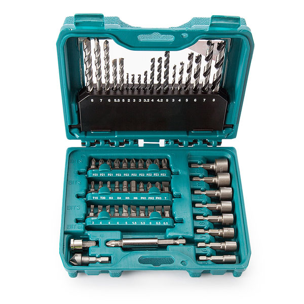Makita 60 delova komplet za bušilice P-90358 Makita 60 delova komplet za bušilice P-90358