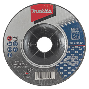Makita brusni diskovi sa presovanim centrom 125mm 20/1 D-18465-20-1