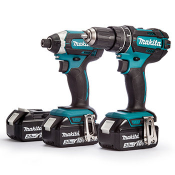 Makita set akumulatorska udarna bušilica + udarni odvijač DLX2131JX1-2