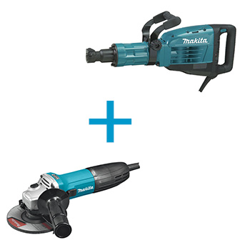 Makita set čekić za rušenje + POKLON ugaona brusilica HM1307C+GA5030