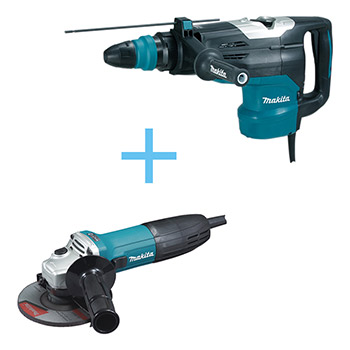 Makita set čekić-bušilica + POKLON ugaona brusilica HR5202C+GA5030