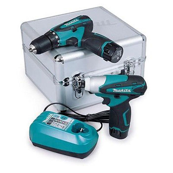 Makita akumulatorski set (DF330DWE+TD090D), u koferu sa 2 baterije i punjačem  LCT204-1