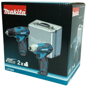 Makita akumulatorski set (DF330DWE+TD090D), u koferu sa 2 baterije i punjačem  LCT204-2