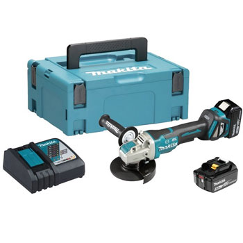 Makita akumulatorska ugaona brusilica X-LOCK set DGA519RTJ Makita akumulatorska ugaona brusilica X-LOCK set DGA519RTJ