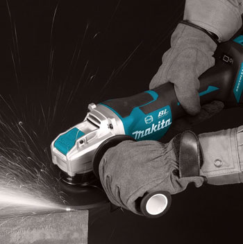 Makita akumulatorska ugaona brusilica X-LOCK set DGA519RTJ Makita akumulatorska ugaona brusilica X-LOCK set DGA519RTJ