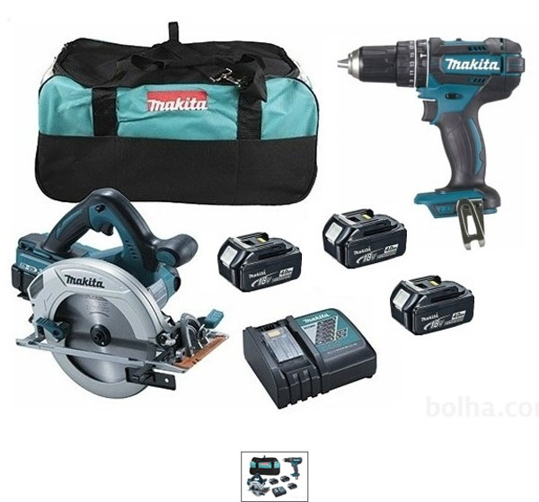 Makita set LXT DLX2140M (DHS710+DHP482+DC18RC+3xBL1840B+Torba) Makita set LXT DLX2140M (DHS710+DHP482+DC18RC+3xBL1840B+Torba)