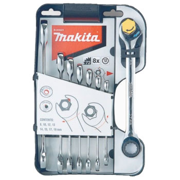 Makita set dvostranih ključeva sa čegrtaljkom B-65523