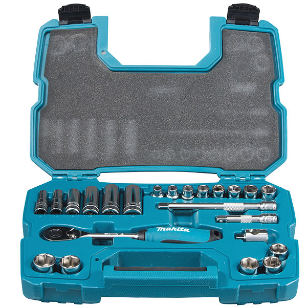 Makita 23-delni komplet ključeva sa čegrtaljkom i priključcima B-65573 Makita 23-delni komplet ključeva sa čegrtaljkom i priključcima B-65573