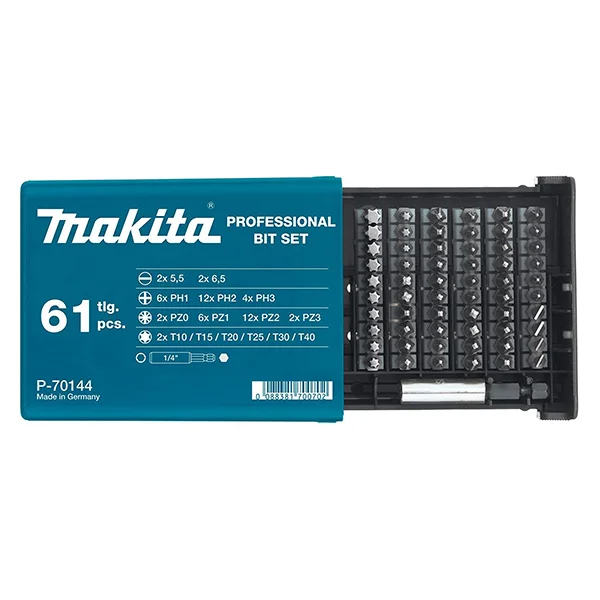Makita set umetaka za vijke 61 komad P-70144 Makita set umetaka za vijke 61 komad P-70144