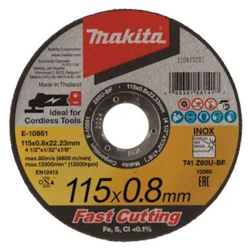 Makita tanka rezna ploča za inox 115mm E-22947