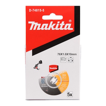 Makita tanka rezna ploča za inox 76x1.0x10mm set 5/1 D-74815-5 Makita tanka rezna ploča za inox 76x1.0x10mm set 5/1 D-74815-5