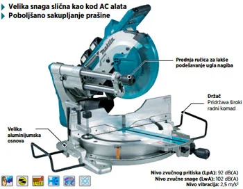 Makita akumulatorska testera za koso sečenje DLS111Z Makita akumulatorska testera za koso sečenje DLS111Z