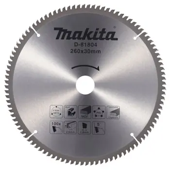 Makita višenamenski list testere 260x30x2.6 100T 5g D-81804 Makita višenamenski list testere 260x30x2.6 100T 5g D-81804
