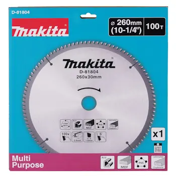 Makita višenamenski list testere 260x30x2.6 100T 5g D-81804 Makita višenamenski list testere 260x30x2.6 100T 5g D-81804