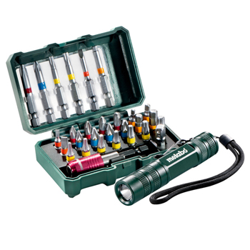 Metabo 29-delni set bitova + mini lampa 626721000