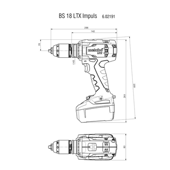 Metabo akumulatorska bušilica odvijač BS 18 LTX Impulse 602191950-1