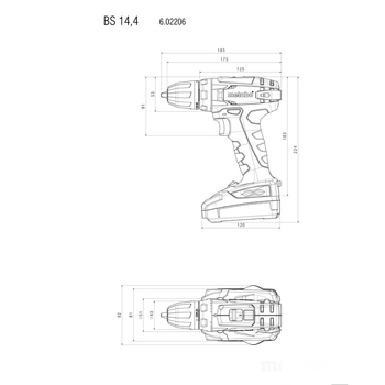 Metabo akumulatorska bušilica odvijač BS 14.4 602206530-1