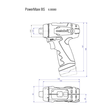 Metabo akumulatorska bušilica odvijač PowerMaxx BS Basic 600080950-1