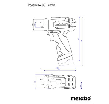 Metabo aku bušilica PowerMaxx BS Basic 600984500 Metabo aku bušilica PowerMaxx BS Basic 600984500