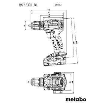 Metabo aku bušilica-odvijač 18V BS 18 L 614051500 Metabo aku bušilica-odvijač 18V BS 18 L 614051500