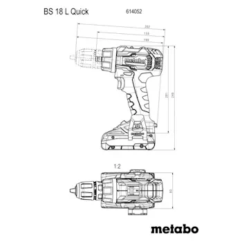 Metabo aku bušilica-odvijač 18V BS 18 L Quick 614052500 Metabo aku bušilica-odvijač 18V BS 18 L Quick 614052500