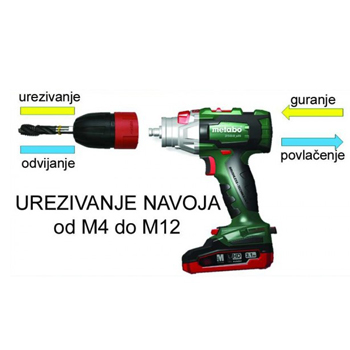 Metabo akumulatorska bušilica - ureznik navoja GB 18 LTX BL Q I  603828840-1