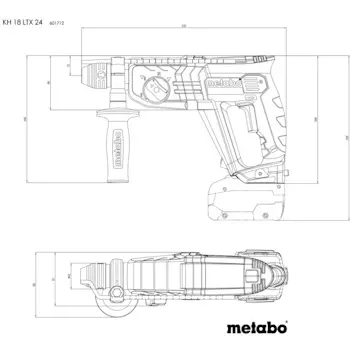 Metabo akumulatorski kombinovani čekić SDS plus 18V 2x4.0Ah KH 18 LTX 24 601712510-2