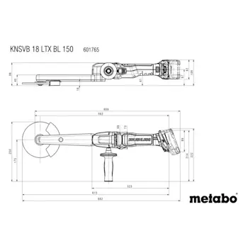 Metabo aku ugaona brusilica 18V KNSVB 18 LTX BL 150 601765840 Metabo aku ugaona brusilica 18V KNSVB 18 LTX BL 150 601765840