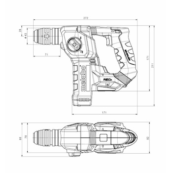 Metabo akumulatorski pneumatski čekić BH 18 LTX BL 16 SDS-plus Solo 600324850 Metabo akumulatorski pneumatski čekić BH 18 LTX BL 16 SDS-plus Solo 600324850