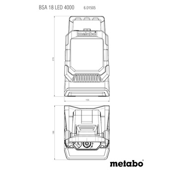 Metabo akumulatorski reflektor BSA 18 LED 4000 Solo 601505850 Metabo akumulatorski reflektor BSA 18 LED 4000 Solo 601505850