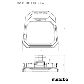Metabo akumulatorski reflektor BSA 18 LED 10000 Solo 601506850 Metabo akumulatorski reflektor BSA 18 LED 10000 Solo 601506850