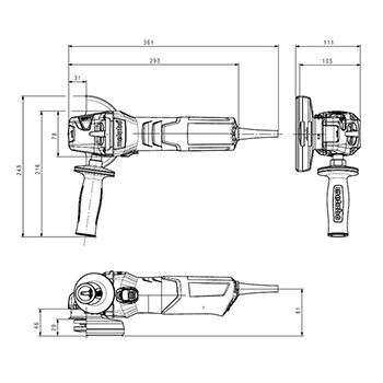 Metabo ugaona brusilica W 9-115 Quick 600371000-3