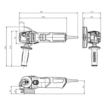 Metabo ugaona brusilica W 9-115 Quick 600371000-3