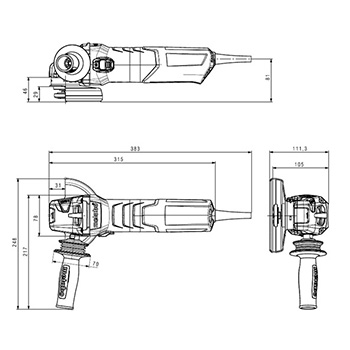 Metabo ugaona brusilica WEV 17-125 Quick 600516000-7