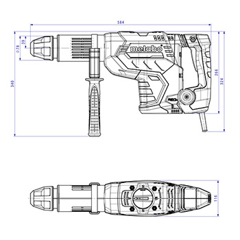 Metabo SDS-Max kombičekić KHEV 11-52 BL 600767500 Metabo SDS-Max kombičekić KHEV 11-52 BL 600767500
