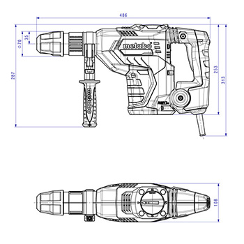 Metabo SDS-Max kombi čekić KHEV 5-40 BL 600765500 Metabo SDS-Max kombi čekić KHEV 5-40 BL 600765500
