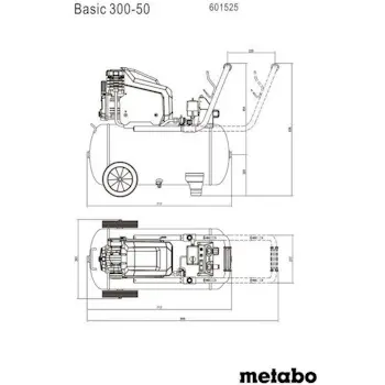Metabo klipni kompresor sa uljnim podmazivanjem 10bar 18kW BASIC 300-50 601525000 Metabo klipni kompresor sa uljnim podmazivanjem 10bar 18kW BASIC 300-50 601525000