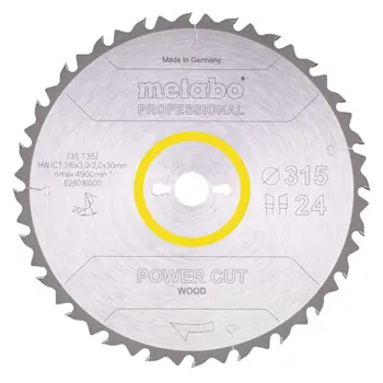 Metabo list kružne testere POWER CUT WOOD - PROFESSIONAL Ø315x2.0x30mm 628016000