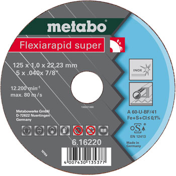 Metabo brusna ploča 50 Flexiarapid super 105x1.0x16 Inox 616347000 Metabo brusna ploča 50 Flexiarapid super 105x1.0x16 Inox 616347000